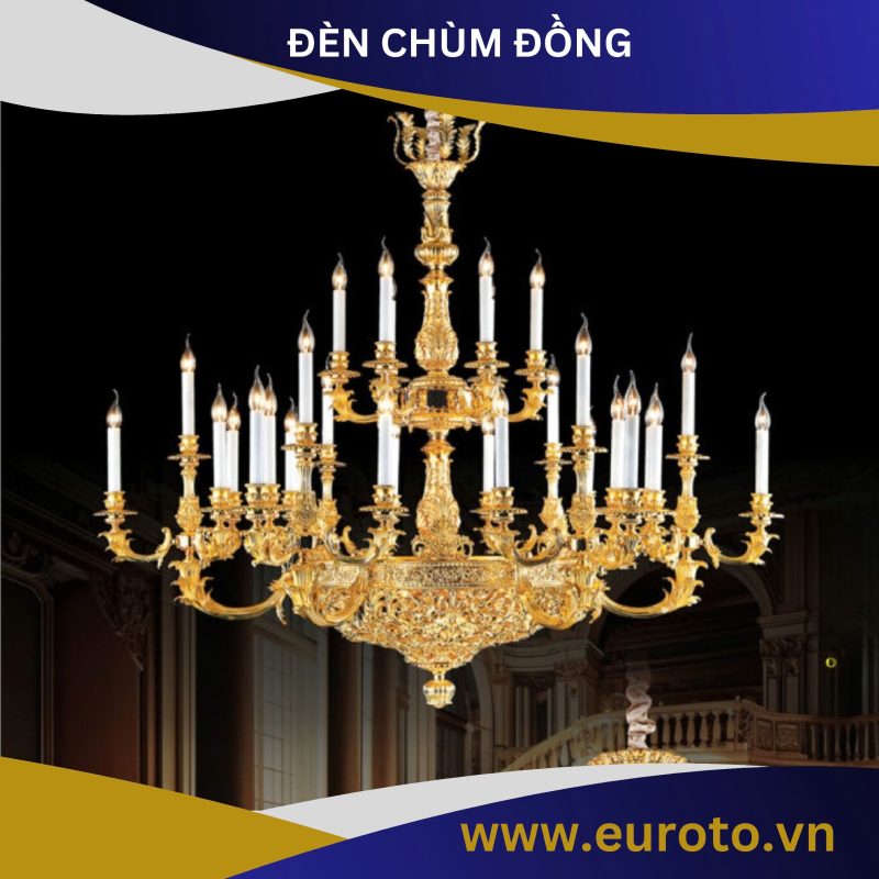 ĐÈN CHÙM ĐỒNG EUROTO CD 384-30