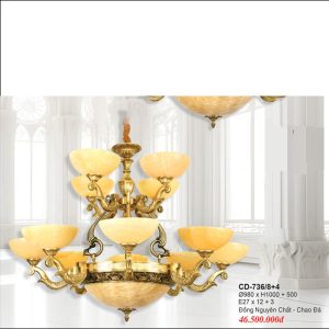 ĐÈN CHÙM ĐỒNG EUROTO CD 736-8+4