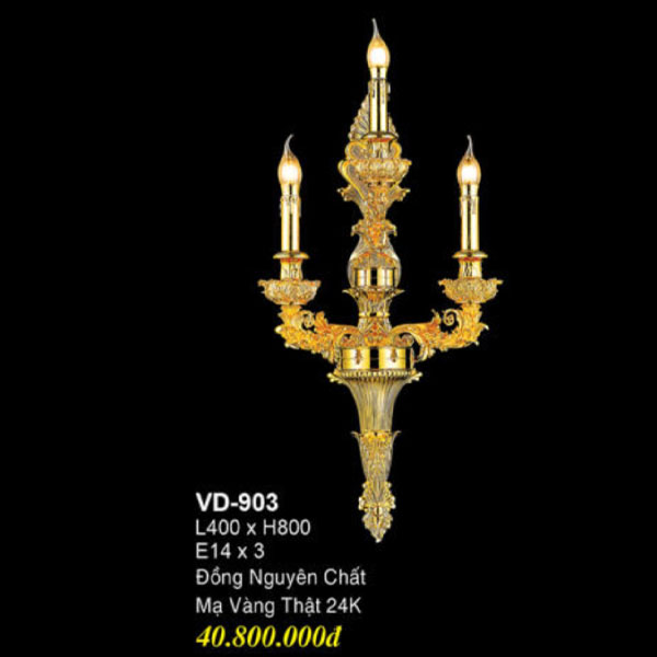 ĐÈN CHÙM ĐỒNG EUROTO VD 902