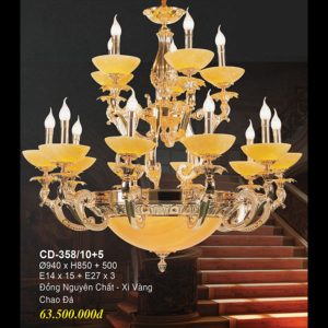 ĐÈN CHÙM ĐỒNG EUROTO CD 358-10+5
