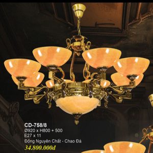 ĐÈN CHÙM ĐỒNG EUROTO CD 758-8
