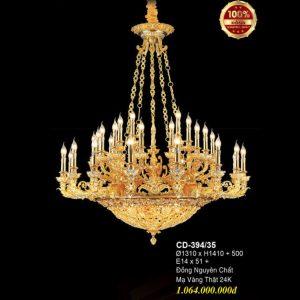 ĐÈN CHÙM ĐỒNG EUROTO CD 394/35