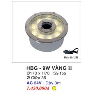 Đèn Âm Nước EUROTO HBG-9W VÀNG II