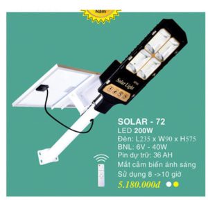 Đèn Năng Lượng Mặt Trời EUROTO SOLAR-72
