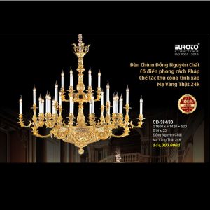 ĐÈN CHÙM ĐỒNG EUROTO CD 384-30