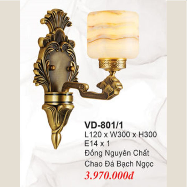 ĐÈN CHÙM ĐỒNG EUROTO VD 801-1