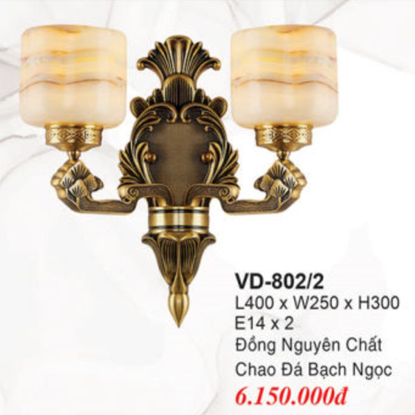 ĐÈN CHÙM ĐỒNG EUROTO VD 802-2