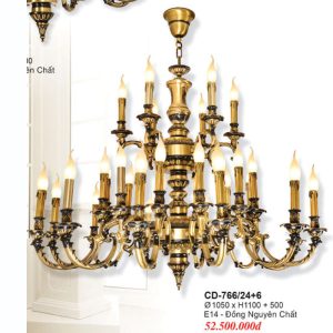ĐÈN CHÙM ĐỒNG EUROTO CD 766-24+6