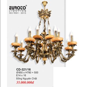 ĐÈN CHÙM ĐỒNG EUROTO CD 321-16