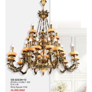 ĐÈN CHÙM ĐỒNG EUROTO CD 323-24+12