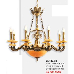 ĐÈN CHÙM ĐỒNG EUROTO CD 324-8