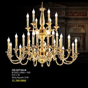 ĐÈN CHÙM ĐỒNG EUROTO CD 327-24+6