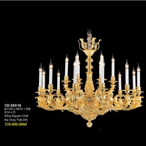ĐÈN CHÙM ĐỒNG EUROTO CD 383/18