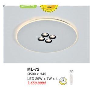 Đèn Mâm LED Ốp Trần EUROTO ML-72