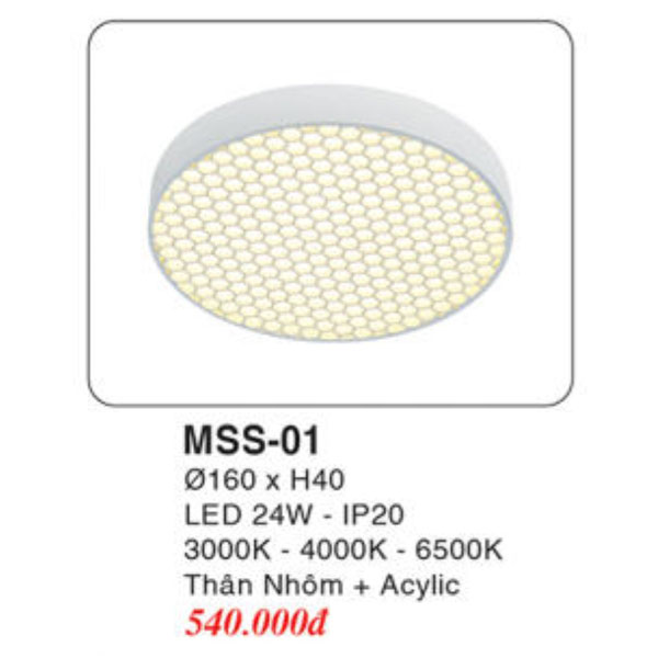 Đèn Mâm LED Ốp Trần EUROTO MSS-01