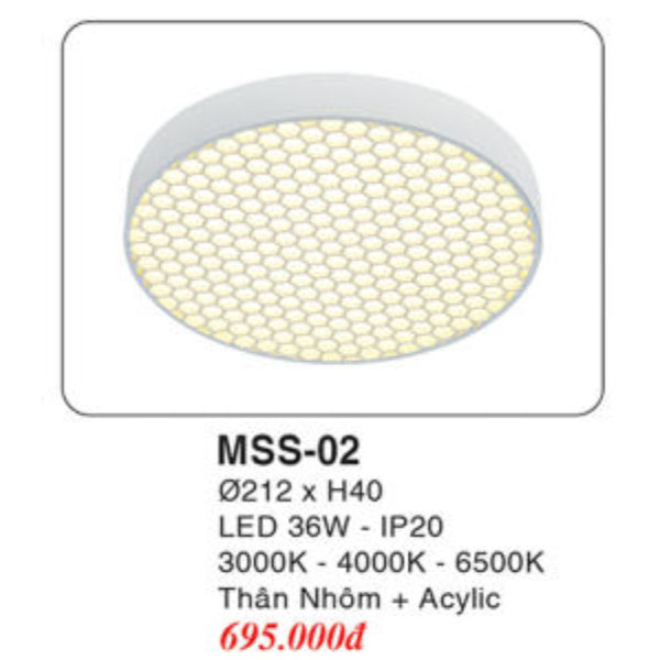 Đèn Mâm LED Ốp Trần EUROTO MSS-02