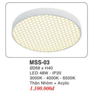 Đèn Mâm LED Ốp Trần EUROTO MSS-03