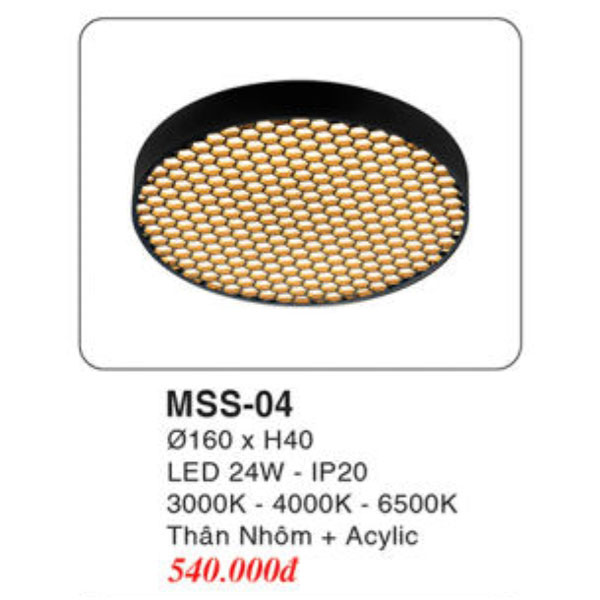 Đèn Mâm LED Ốp Trần EUROTO MSS-04