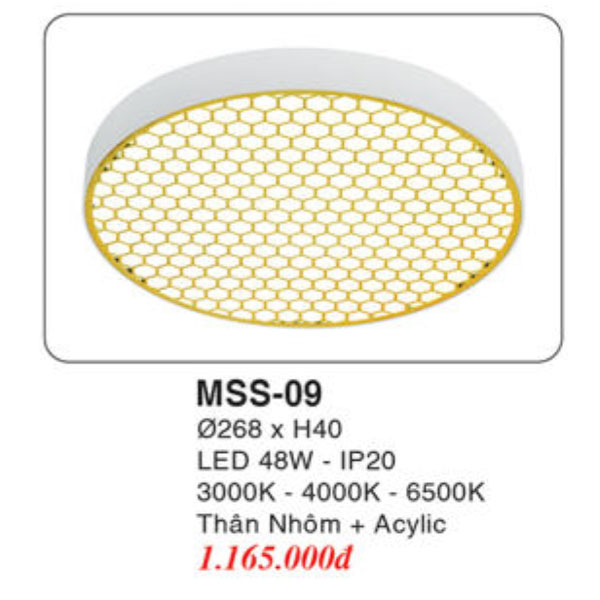 Đèn Mâm LED Ốp Trần EUROTO MSS-09