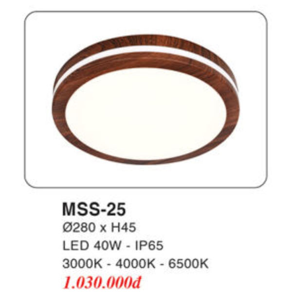 Đèn Mâm LED Ốp Trần EUROTO MSS-25
