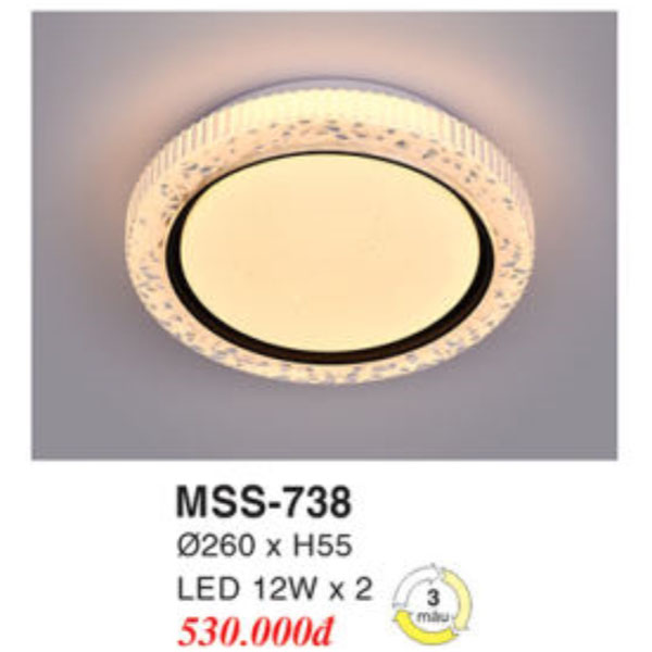 Đèn Mâm LED Ốp Trần EUROTO BT-738