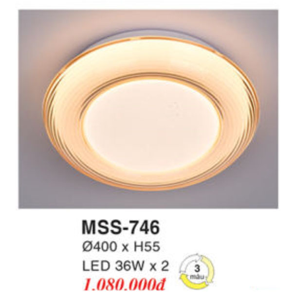Đèn Mâm LED Ốp Trần EUROTO BT-746