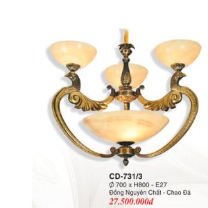 ĐÈN CHÙM ĐỒNG EUROTO CD 731/3